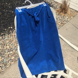 Vintage Blue suede skirt!